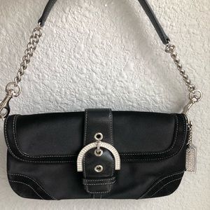 Coach Satin Evening clutch with rhinestones